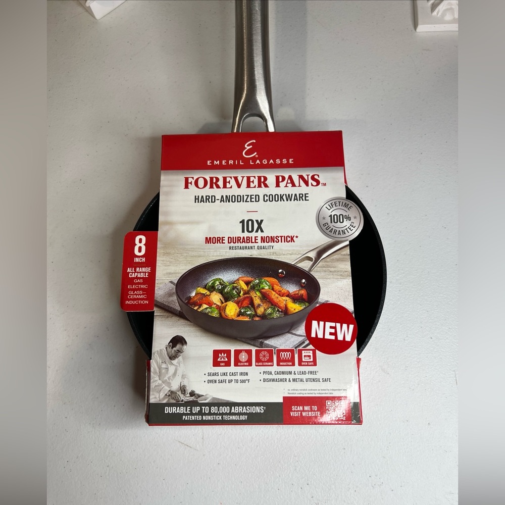 Emeril Lagasse Forever Pans 8 inch Frying Pan Hard Anodized Nonstick Black